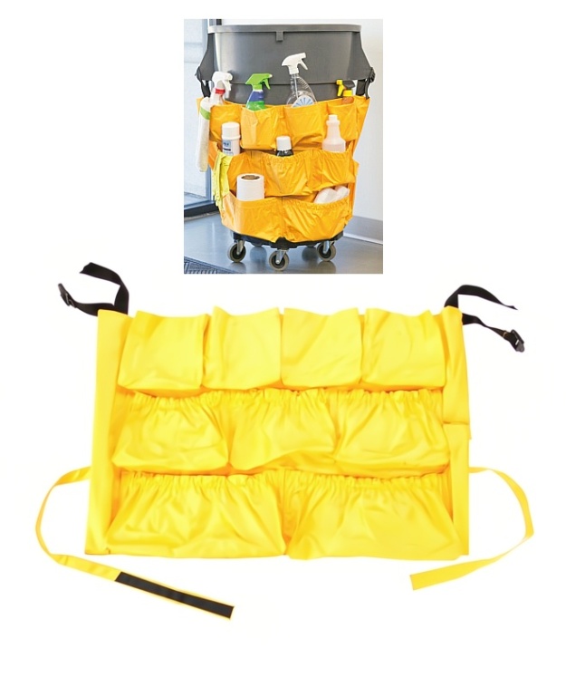 Yellow 9 Compartment Caddy Bag for 32 & 44 Gal. Round Container